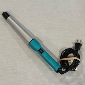 TruBeauty Titanium Curling Wand TB07679 1 1/4" to 1" Tapered Barrel Teal Tested
